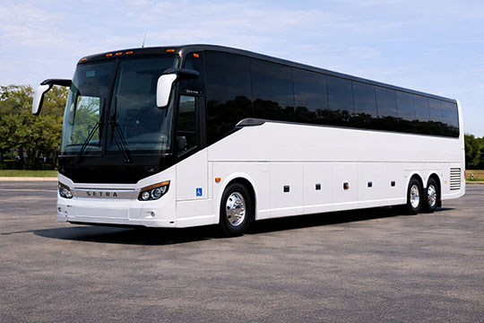 56-passenger charter bus available for charter in Rockville, MD